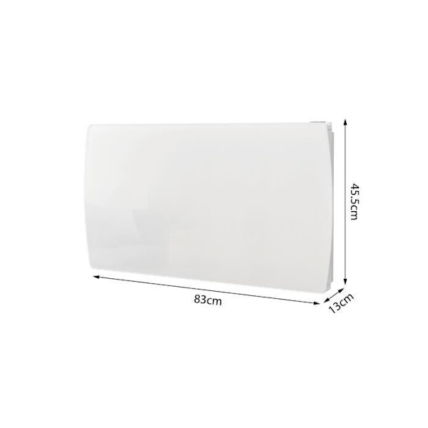 Fast elektrisk kylare med tröghet keramisk torkning 1500W Oceanic Ruby - Glass Fasad - White - NF