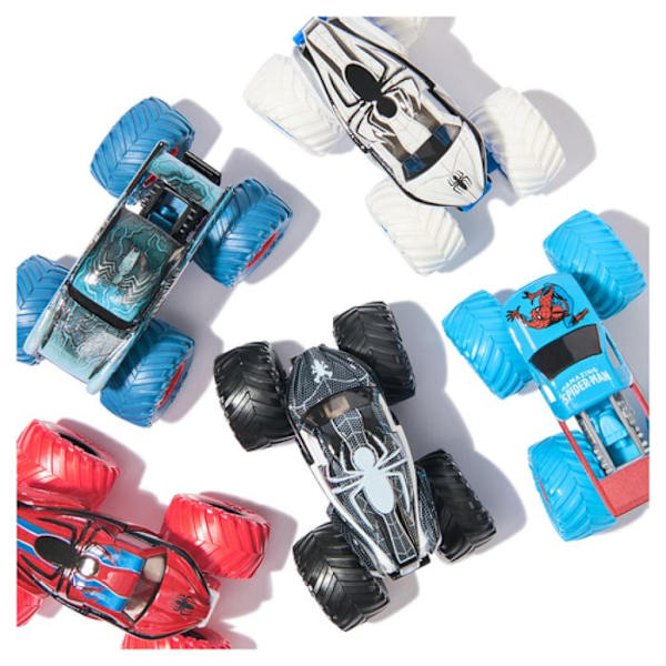 Spiderman Die Cast Monster Jam Pack med 5