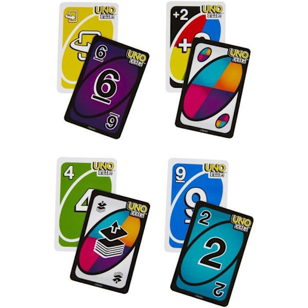 UNO - Flip Side - Family Card Game - Uno med vändbara kort