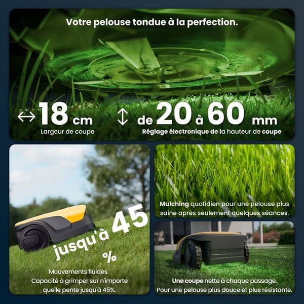 Robotplæneklipper - STIGA - A 6V - 600 m² område - 10 zoner - Smart kamera