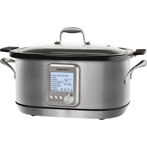 Slow cooker - SENCOR - SPR 7200SS - 1250 W - 7 L - Silver