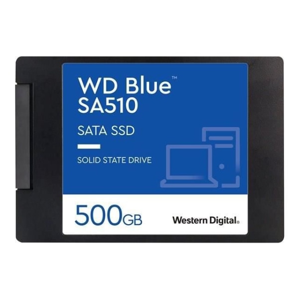Western Digital Hard Drive SA510 - SATA SSD - Intern 500 GB - 2.5 Format - Blue