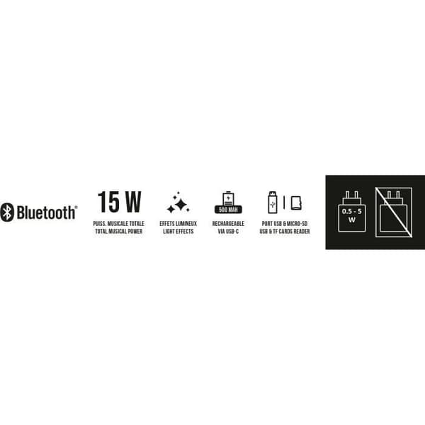 Lysande Bluetooth-högtalare - BIGBEN PARTY - Blå
