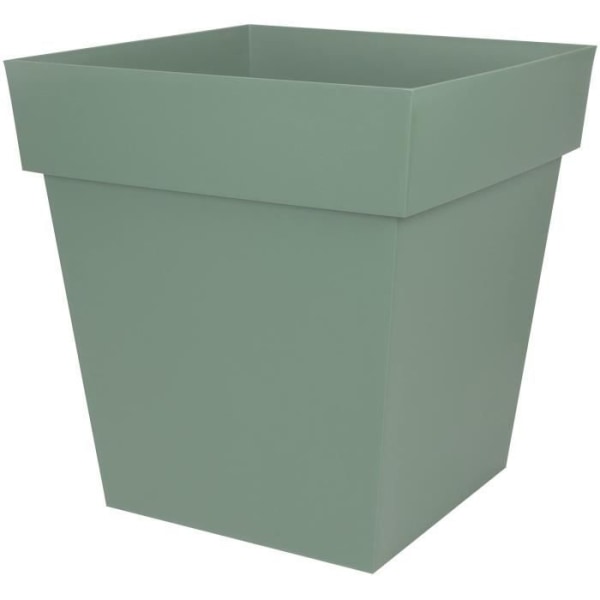 EDA PLASTIQUE - Toscana fyrkantig kruka - 50 cm - 87 L - Lagergrön