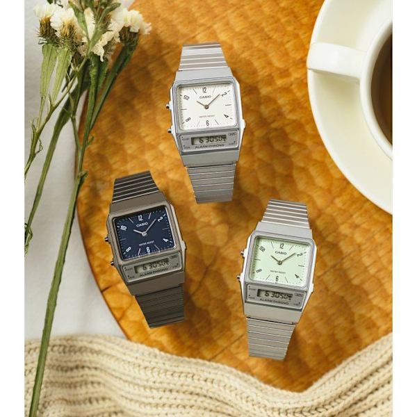 Klocka - CASIO - AQ - Unisex - Grön - Kvarts - Digital