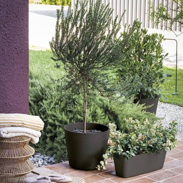 DEROMA Origin kruka - 49,5x19 cm - 12 L - Antracit