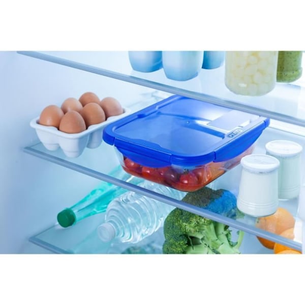 PYREX COOK & GO Rektangulär förvaringsskål 3.3l 30x23cm + Blått lock