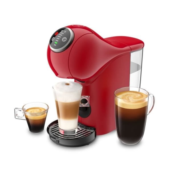 KRUPS Genio S Plus - Espressomaskin BooFunction XL Varma och kalla drycker - Avkalkningsindikator - Röd - YY4444FD