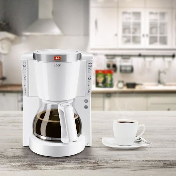 MELITTA Look IV Selection 1011-03 Kaffebryggare Vit / borstat stål