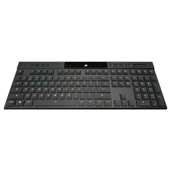 Ultrafin Mechanical Gaming Keyboard - Azerty - Corsair - K100 Air Wireless - RGB LED Backlight - Black (CH -913A01U -FR)