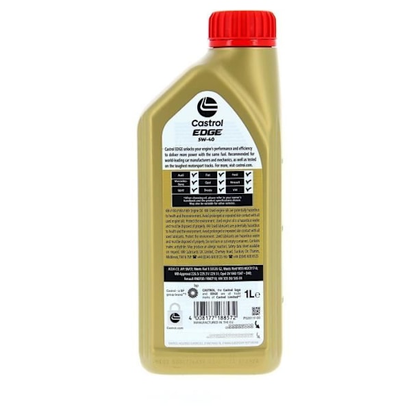 Motorolja - CASTROL - EDGE 5W-40 - 1L