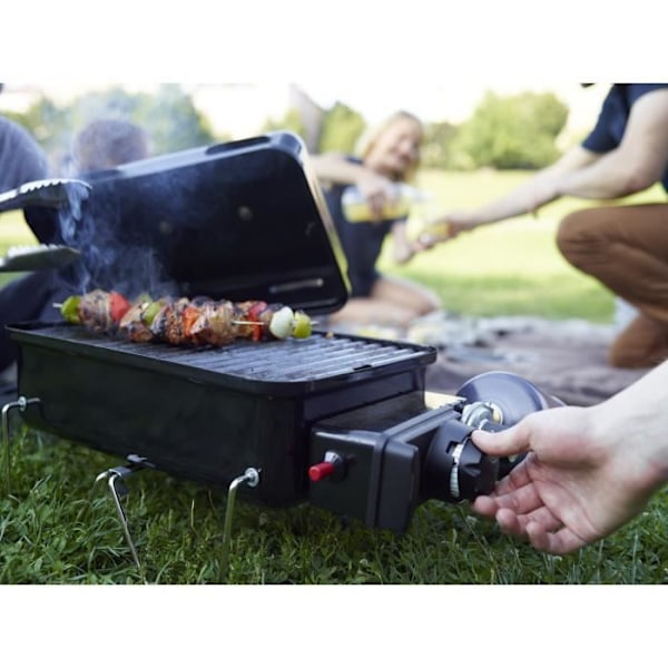 WEBER Go-Anywhere gasgrill - Emaljerat stål - Svart
