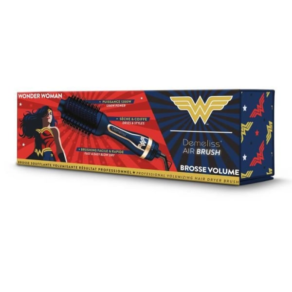 Volumenant Small Broan Demeliss - Design Wonder Woman - 1200W - 3 Temperaturinställningar - Keramisk revetement - Funktion En funktion
