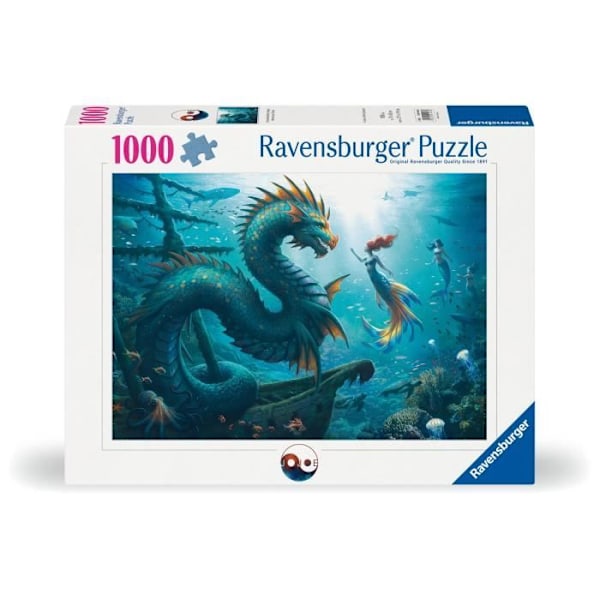 1000-bitars pussel: Drake, sjöjungfru och djuphavssköldpaddor, från 14 år och uppåt, Monster, 12001434, Ravensburger