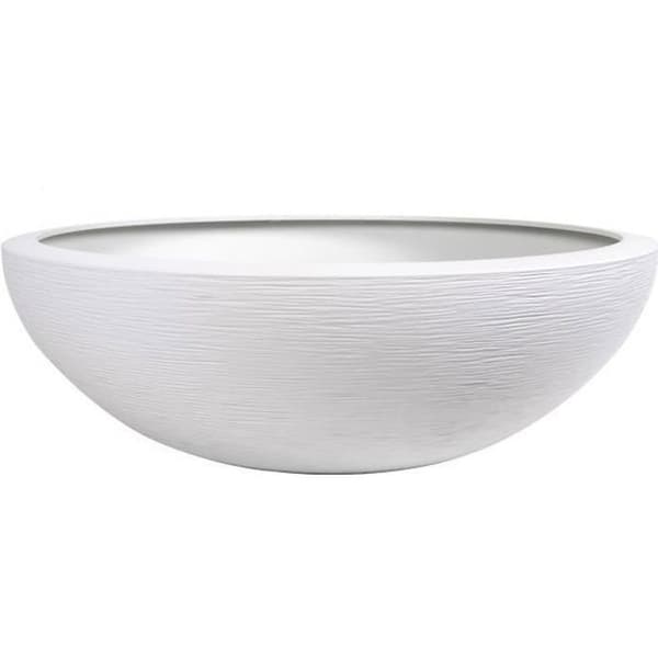 EDA Graphit oval kruka/vase 59 x 21 cm 39 L vit cérusé, dubbelvägg, vattenreservoar vit cérusé one size