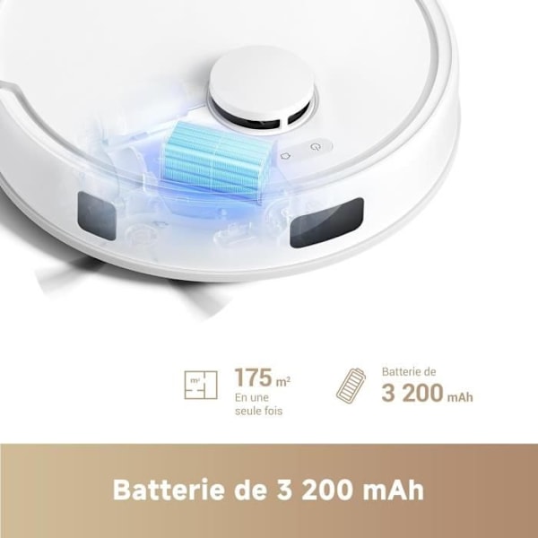 Dreame MOVA E20 - Robotdammsugare - LDS Navigation, 5000 Pa sugkraft - 2-i-1 dammsugare och mopp - Kompakt