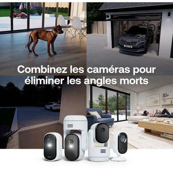 Arlo Essential 3+ säkerhetskamerasystem - 3 2K-kameror + 3 solpaneler - utomhus
