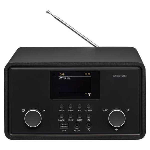 Internetradio - MEDION - DAB - Bluetooth - 2x10W RMS - Svart