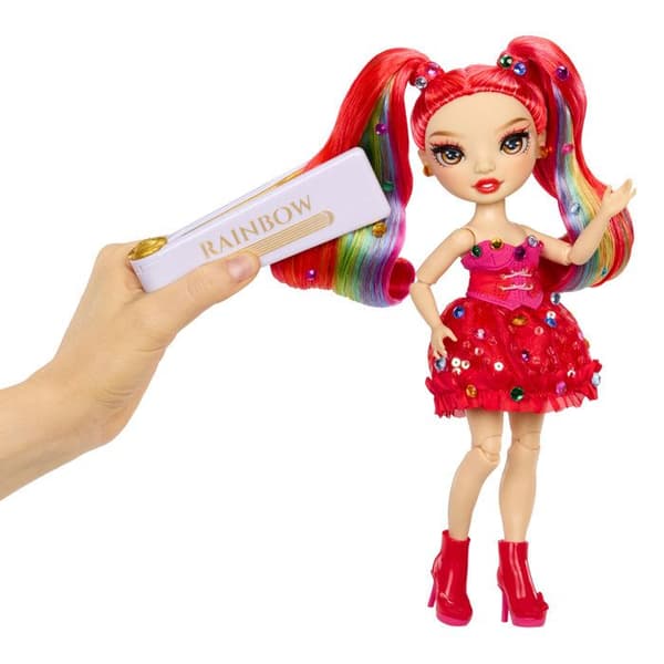 Rainbow High - Be Dazzling Modedocka - Vivienne Red - 28 cm - Gnistrande ädelstenar och accessoarer ingår