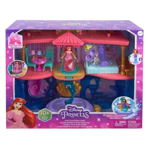 Disney Princesses - Ariels Deluxe Castle Box - Figur - 3 år och uppåt - MATTEL - HLW95 - DISNEY FASHION DOLL