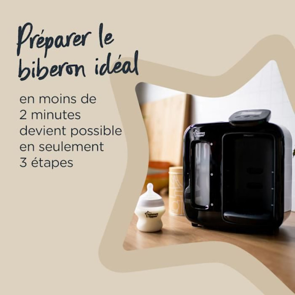 TOMMEE TIPPEE Flaskvärmare - Perfect Prep Day & Night svart