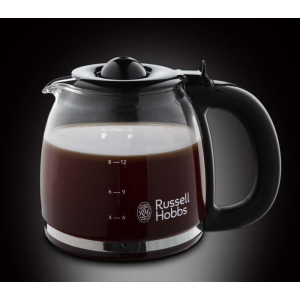 RUSSELL HOBBS 24031-56 - Colors Plus programmerbar kaffebryggare - WhirlTech Technology - 15 koppar - 1100 W - Röd