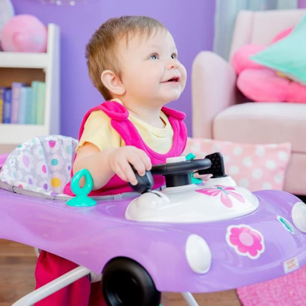 LJUS STARTAR 3 i 1 rollator, liten bil, 3 utvecklande spellägen, lila