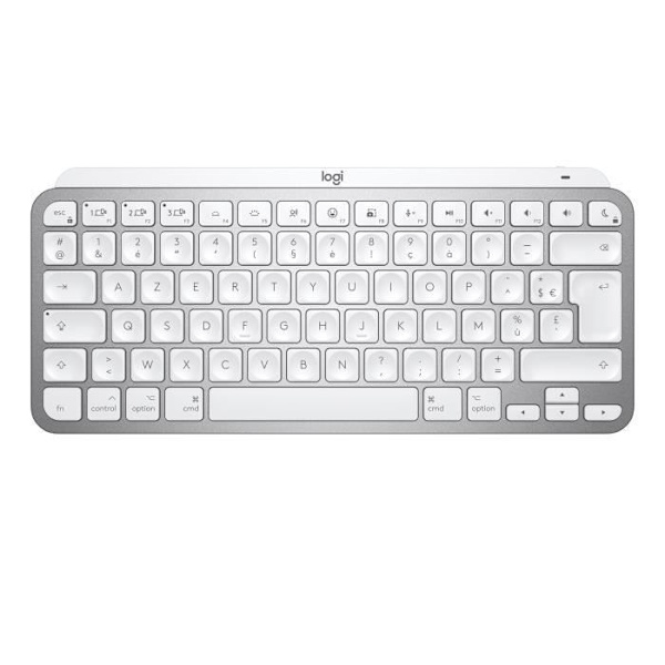 Logitech Wireless Keyboard - MX Keys Mini - MAC - Compact, Bluetooth, Backlit for MAC, iOS, Windows, Linux, Android Grå