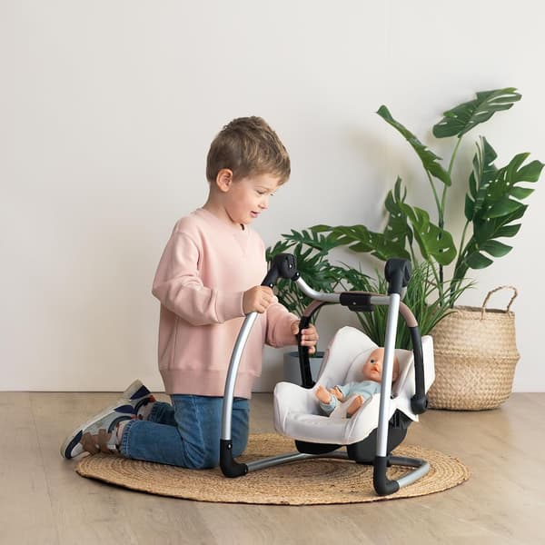 SMOBY - Maxi-Cosi - Beige Bilbarnstol + Barnstol - 3 i 1 - För dockor - Från 3 år