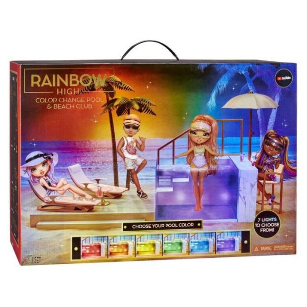 Rainbow High - Lekset och tillbehör - Beach Club och Luminous Pool