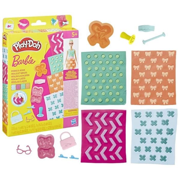 Play-Doh Barbie-pärlor och rosetter, refills till modelleringsset