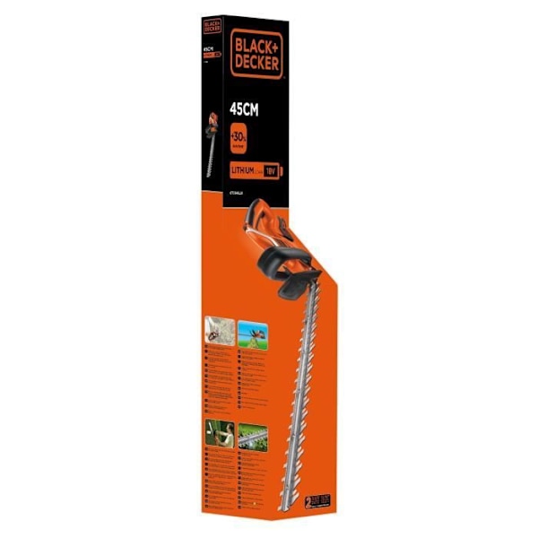 BLACK & DECKER Trådlös häcksax 45 cm
