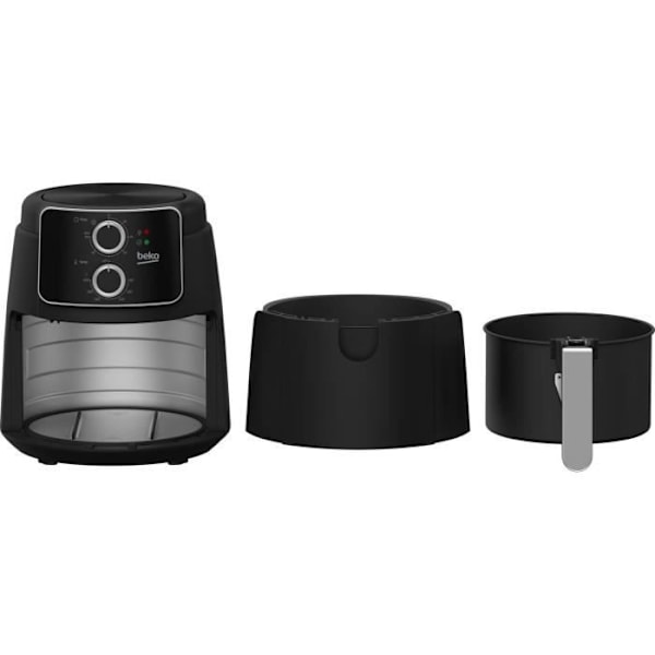 Multifunktion oljefri fritös - BEKO - FRL2242B - 1500 W - 3,9 L för 0,8 kg pommes frites - Circuit cut-off timer - Svart