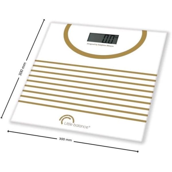 Elektronisk personvåg LITTLE BALANCE Mariniere Gold - elektronisk våg - 180 kg/100 g - Design Mariniere Gold