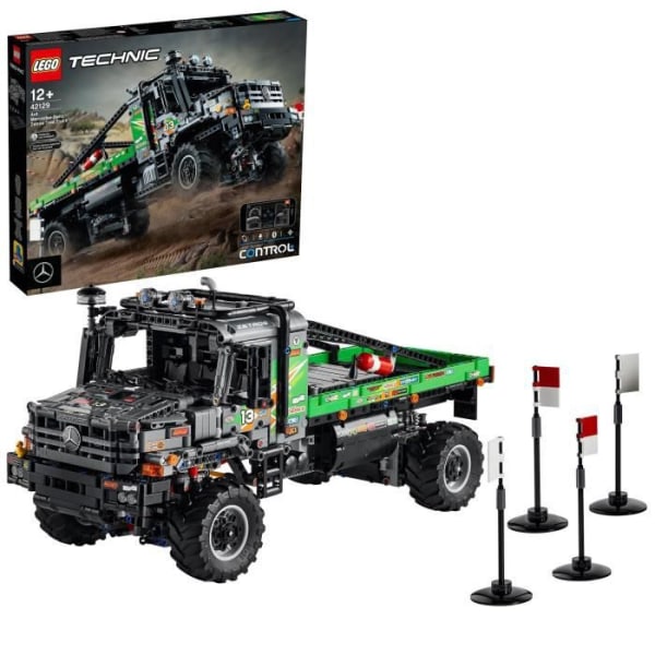 LEGO 42129 Technic Mercedes-Benz Zetros 4x4 testbil, fjärrkontrollbil, leksaksbil, appkontroll