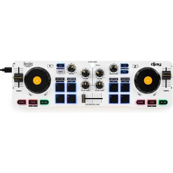 HERCULES DJControl Mix - Trådlös Bluetooth DJ Controller för smartphones (iOS och Android)