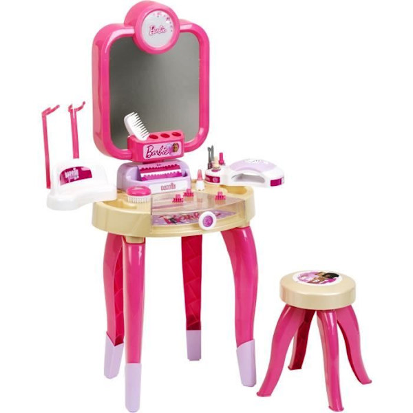 Skönhetsleksak - KLEIN - Barbie Happy Vibes skönhetscenter - Komplett med många tillbehör och ljus.
