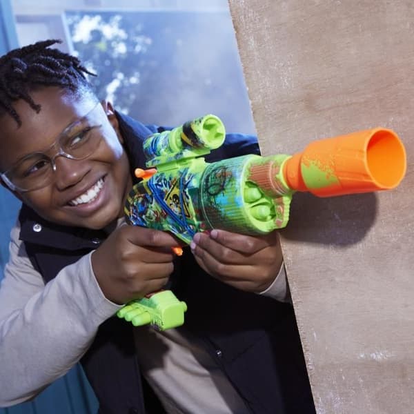 Nerf Zombie Driller, Dart Blaster, Roterande Cylinder, Ålder 8+