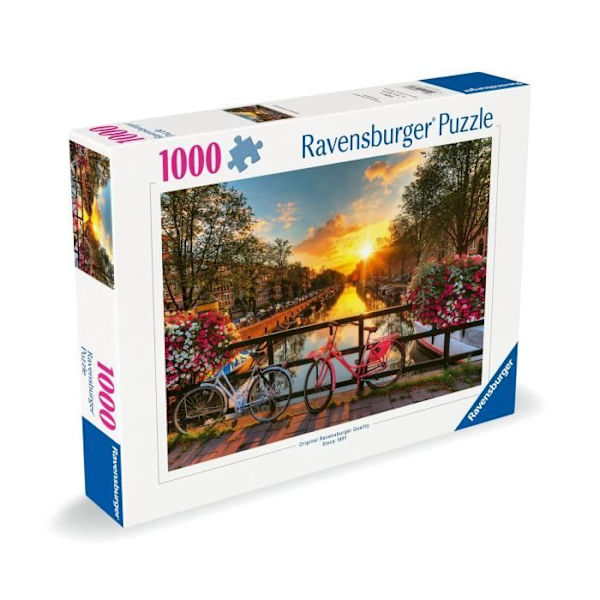1000 bitars pussel Cyklar i Amsterdam, Vuxna och barn 14 år, Högkvalitativt pussel, 12000662, Ravensburger