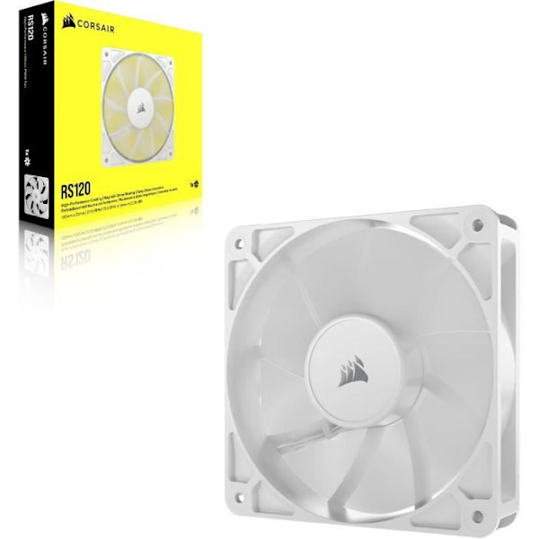 120mm PWM fläkt - CORSAIR - RS120 - Vit