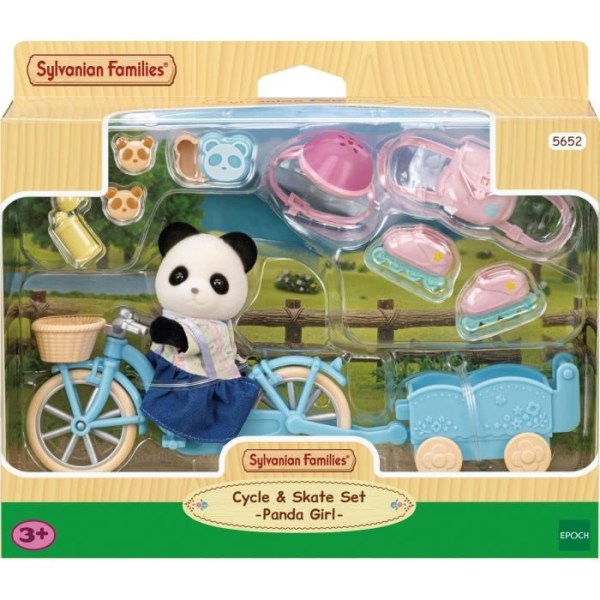 Flickan Panda, hennes cykel och hennes trailer - Sylvanian familjer - 5652 - från 3 år gammal