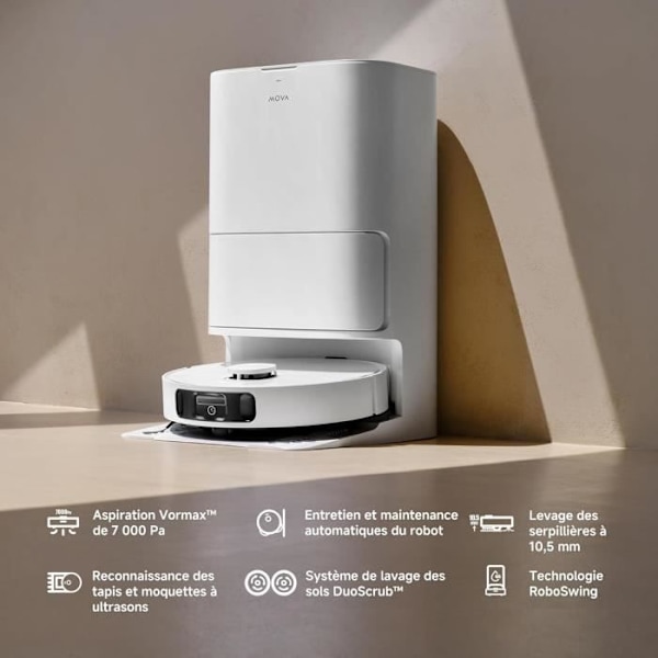 MOVA E30 Ultra - Robotdammsugare med automatisk tömning - Automatisk mopprengöring - RoboSwing Technology