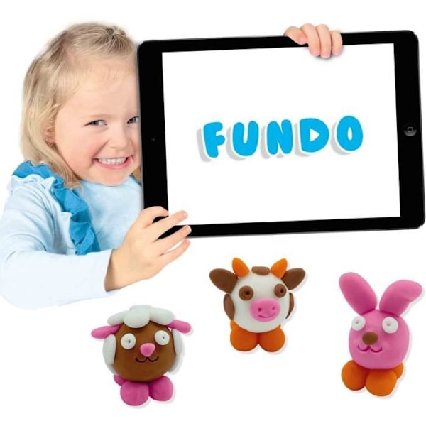 FunDo modelllera - Bondgårdsdjur (3x90gr-1x40gr) - SES CREATIVE - Interaktiv för små barn.