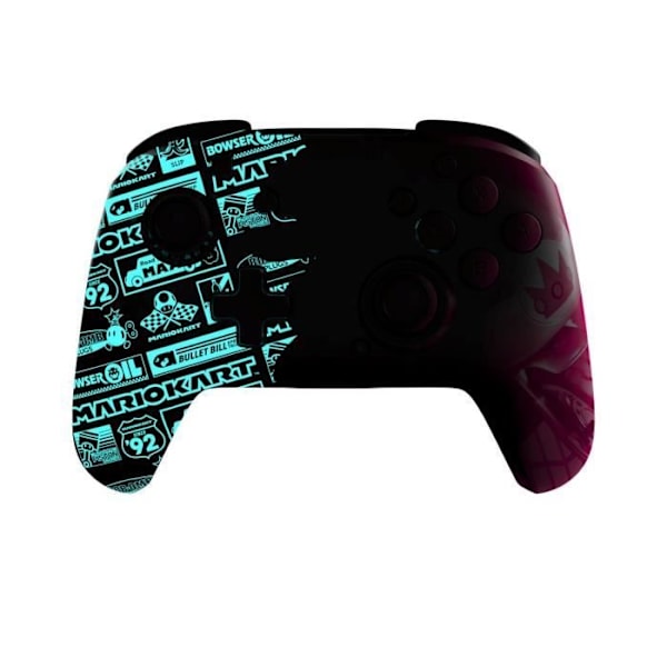 PDP - Glow Wireless Controller för Nintendo Switch och Switch OLED - Grand Prix Peach - Svart och Rosa
