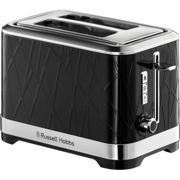 Russell Hobbs 28091-56 Structure Toaster Brödrost, Lift'n Look, XL Slots, Justerbar Bake, Wiener bakverk - Svart