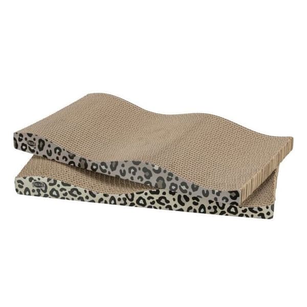 Set med 2 klösträd - TRIXIE - LEO - 44 x 25 x 6 cm - Leopardmönster