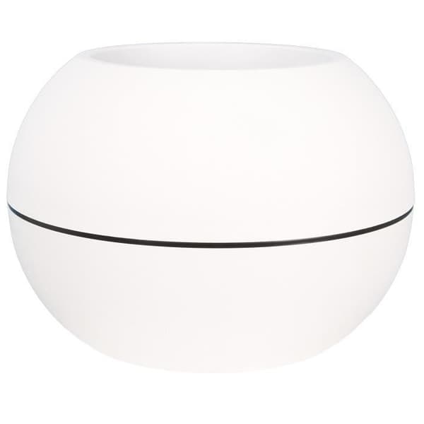 RIVIERA GRANIT BOULE rund blomlåda - Plast - Diameter 50 cm - Vit