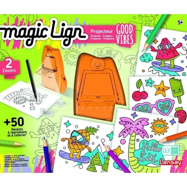 Magic Lign - LANSAY - Good vibes-projektor - 50 illustrationer - Från 5 år
