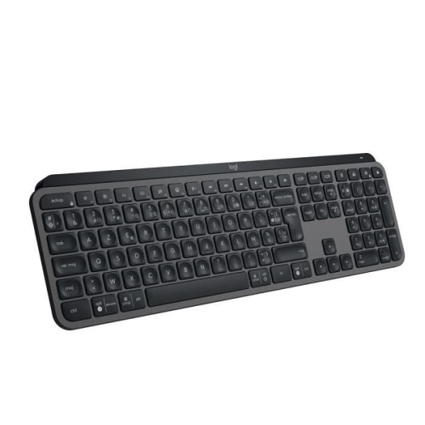 Trådlöst tangentbord - LOGITECH - MX Keys S - Bluetooth - Bakgrundsbelyst - Tysta tangenter - Grafit grafit