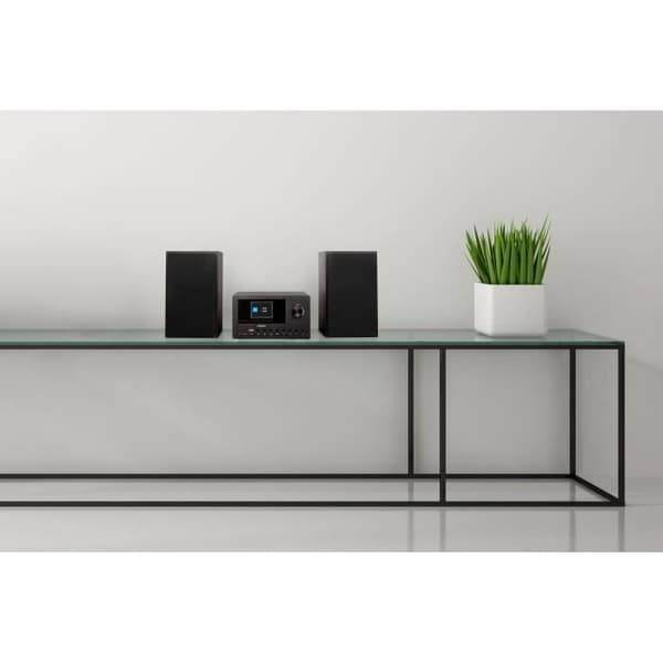 Mini HiFi-system - MEDION - DAB/FM internetradio - CD-spelare - 2x150W - Svart